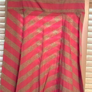 Old Navy Pink and Tan A-Line Skirt